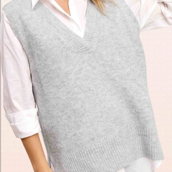 La Miel V Neck Sweater Vest Pullover - Picture 3 of 3